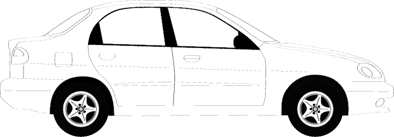 1998 Daewoo Lanos Sedan blueprint