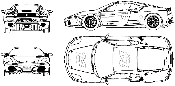 2006 Ferrari F430 Challenge Coupe blueprint 2006 Ferrari F430 Challenge Coupe blueprint