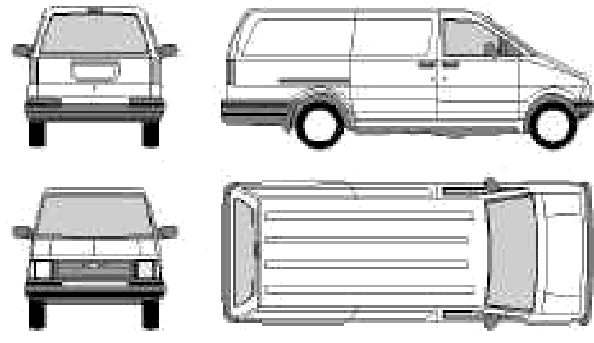 Ford Aerostar. 1991 Ford Aerostar LWB Van