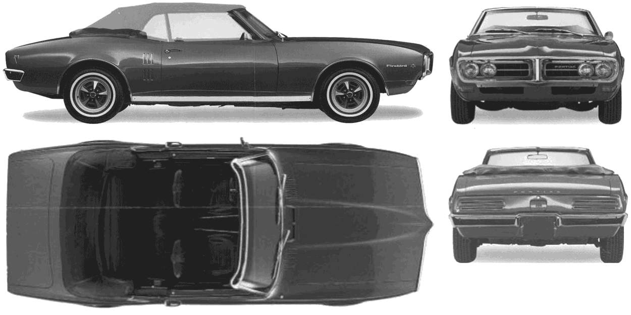 1968 Pontiac Firebird Cabriolet blueprint