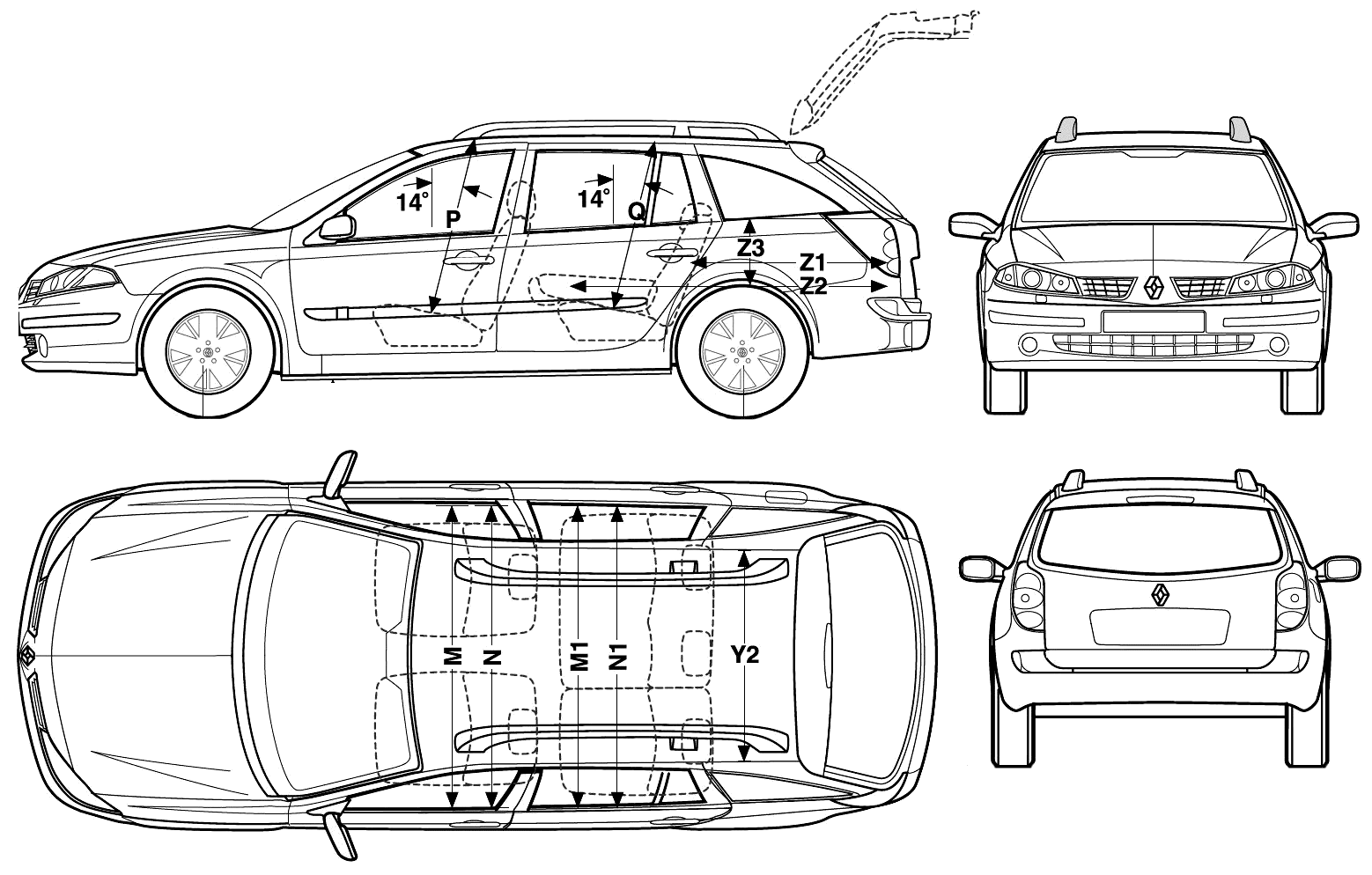 car blueprints renault laguna ii blueprints vector drawings clipart and pdf templates car blueprints renault laguna ii blueprints vector drawings clipart and pdf templates