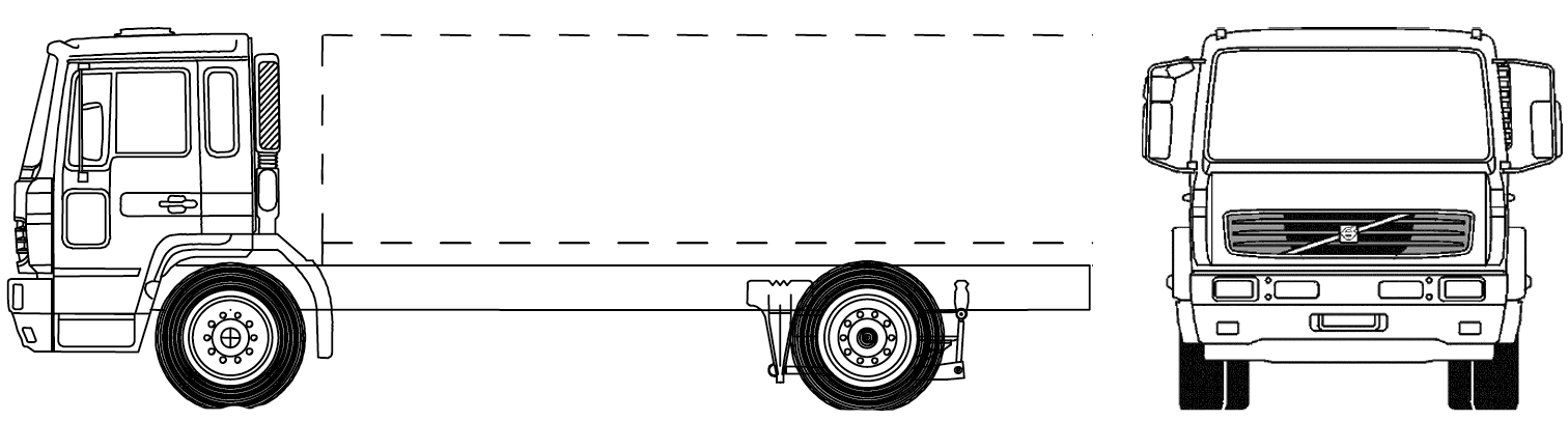 Volvo Fl6. Volvo FL6 Truck blueprint