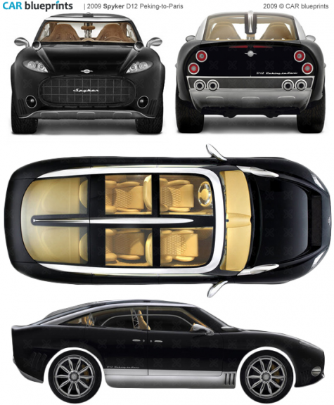 2009 Spyker D12 Peking-to-Paris SUV blueprint